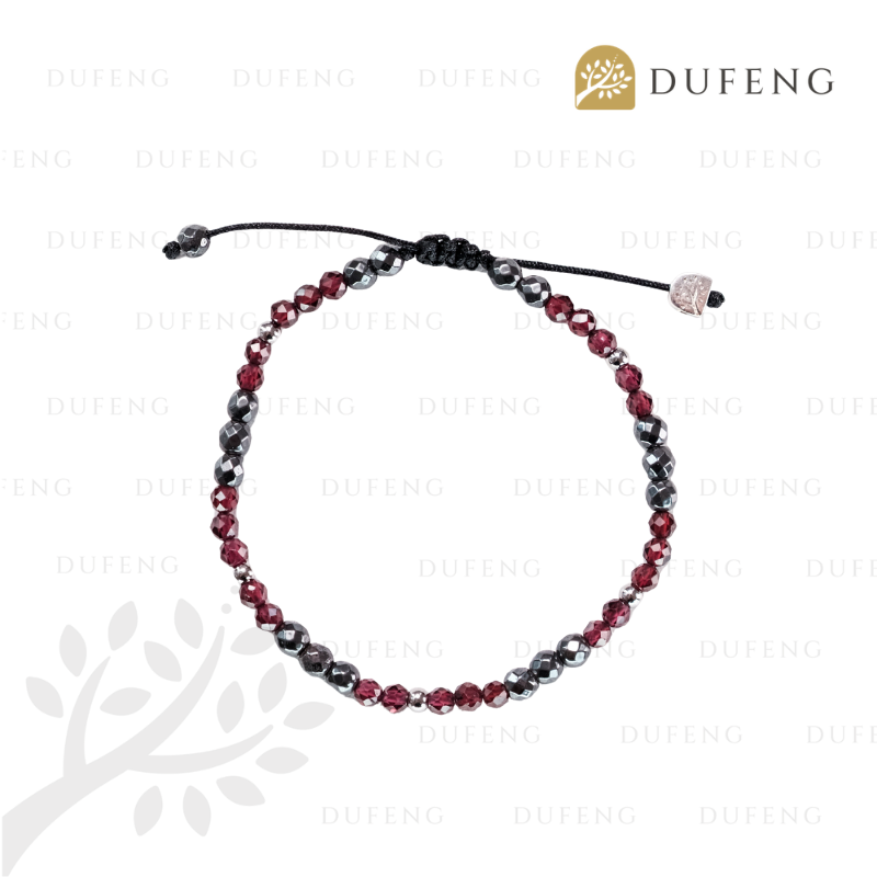 Dufeng - Wine of Fortune Garnet Crystal Bracelet