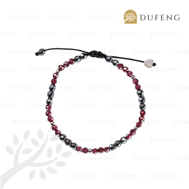 Dufeng - Wine of Fortune Garnet Crystal Bracelet