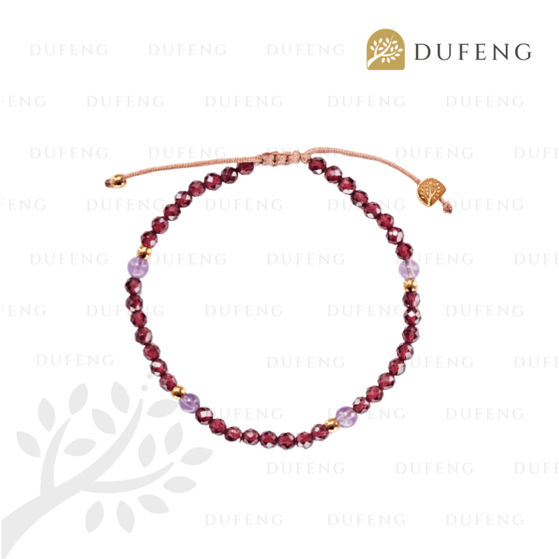 Dufeng - Royal Guardian Garnet Crystal Bracelet