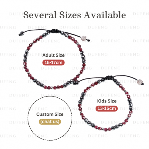 Dufeng – Wine of Fortune Garnet Crystal Bracelet