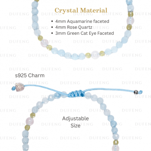 Dufeng – Angel’s Garden Aquamarine Crystal Bracelet