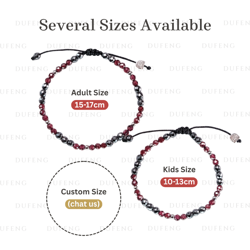Dufeng - Wine of Fortune Garnet Crystal Bracelet - Image 2