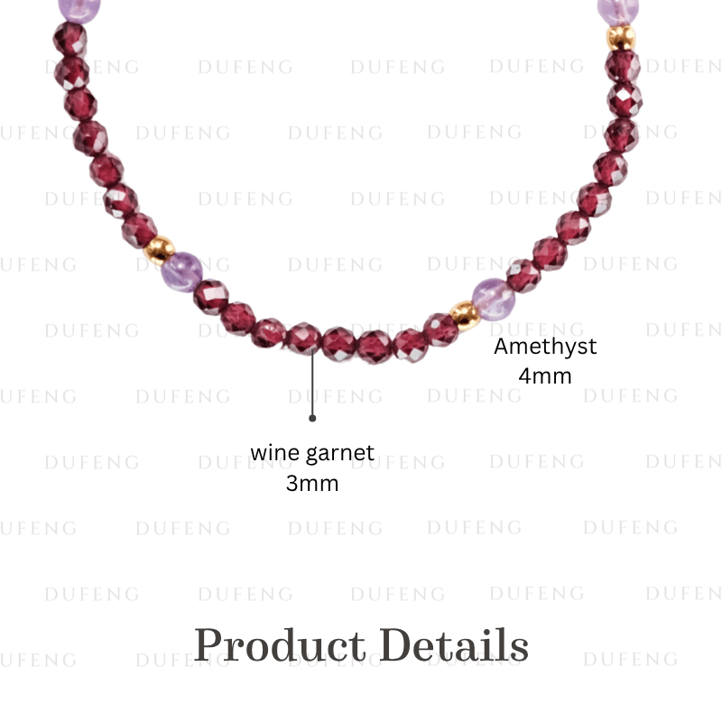 Dufeng - Royal Guardian Garnet Crystal Bracelet - Image 2
