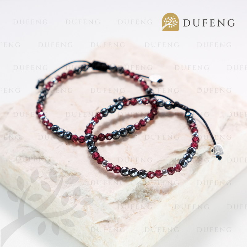 Dufeng - Wine of Fortune Garnet Crystal Bracelet - Image 3