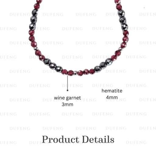 Dufeng – Wine of Fortune Garnet Crystal Bracelet