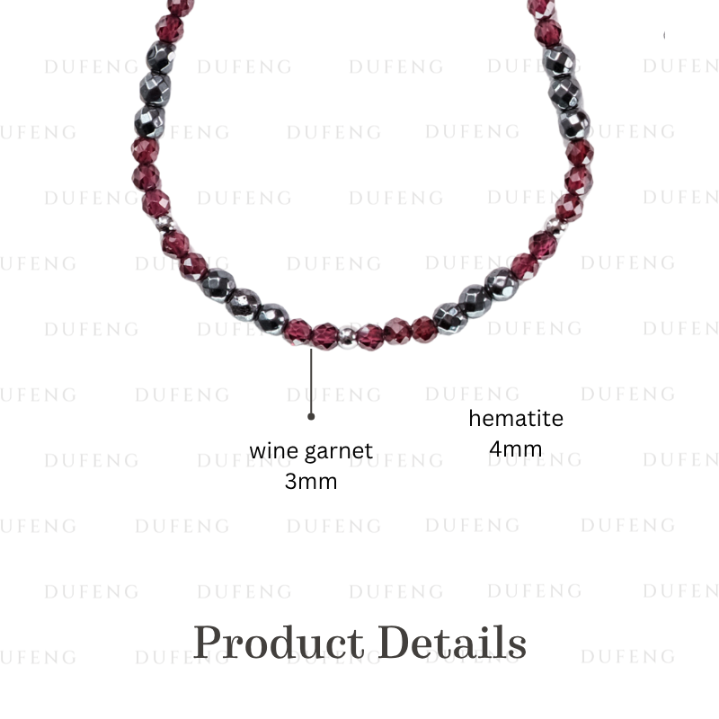 Dufeng - Wine of Fortune Garnet Crystal Bracelet - Image 4