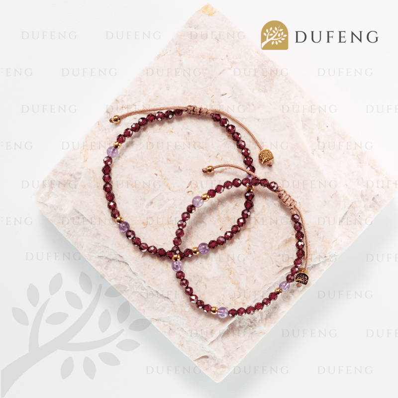 Dufeng - Royal Guardian Garnet Crystal Bracelet - Image 4
