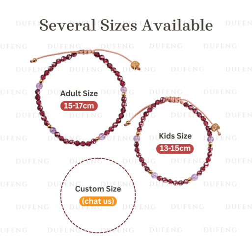 Dufeng – Royal Guardian Garnet Crystal Bracelet