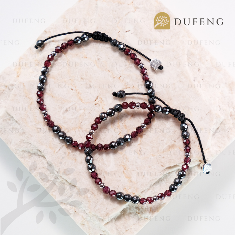 Dufeng - Wine of Fortune Garnet Crystal Bracelet - Image 5