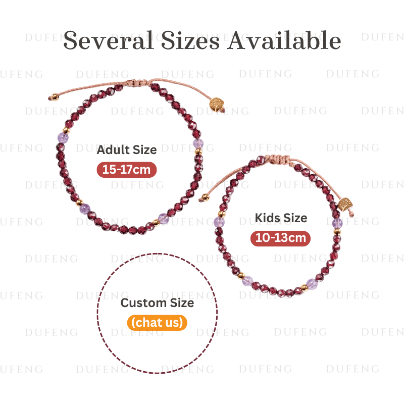 Dufeng - Royal Guardian Garnet Crystal Bracelet - Image 5