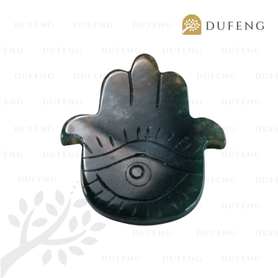 Dufeng - Celestial Hamsa Crystal Plate - Indian Agate