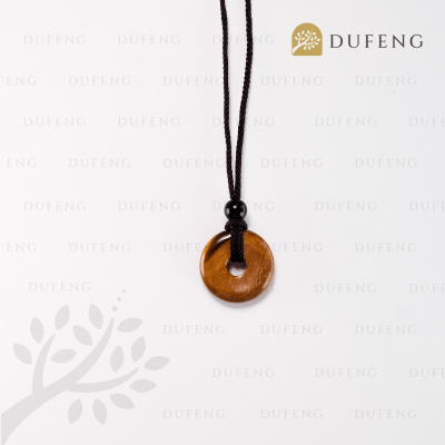Dufeng - Eternal Loop Crystal Necklace - Tiger Eye