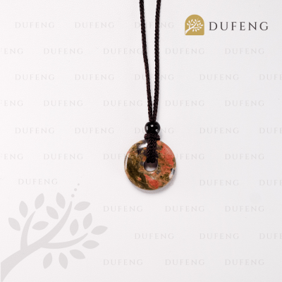 Dufeng - Eternal Loop Crystal Necklace - Unakite