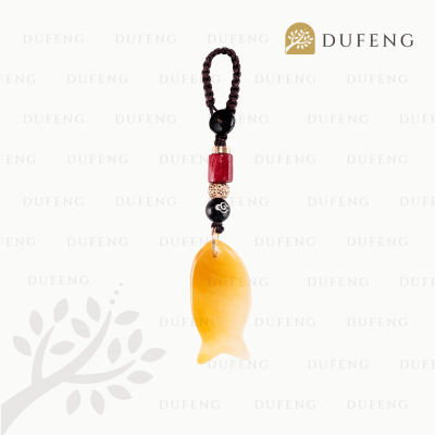 Dufeng - Celestial Lucky Fish Keychain - Yellow Topaz