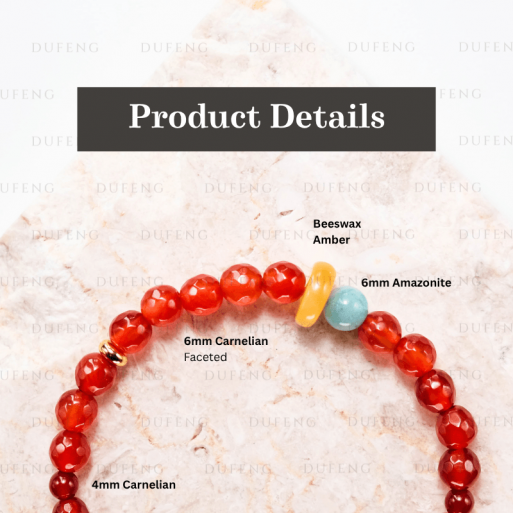 Dufeng – Royal Qi Flow Carnelian Crystal Bracelet