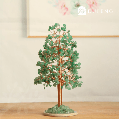 Dufeng - Celestial Crystal Lucky Tree - Pohon Kristal Fengshui - Green Aventurine