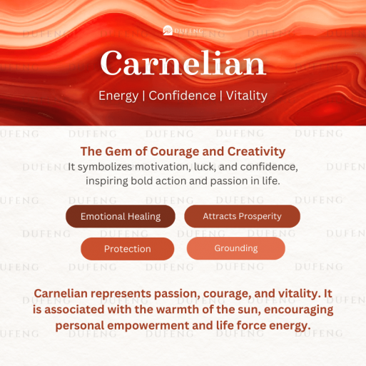 Dufeng – Royal Qi Flow Carnelian Crystal Bracelet