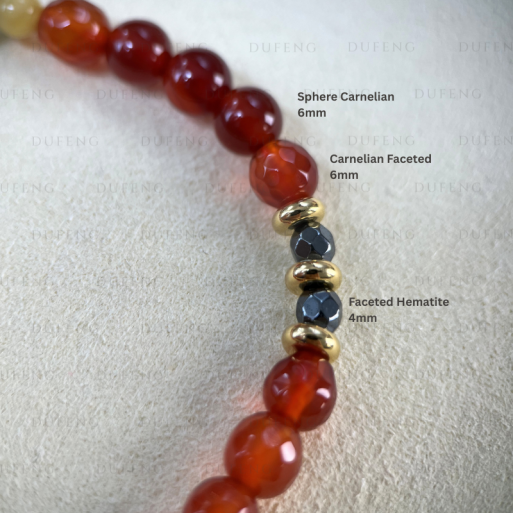 Dufeng – Scarlet Eclat Carnelian Crystal Bracelet
