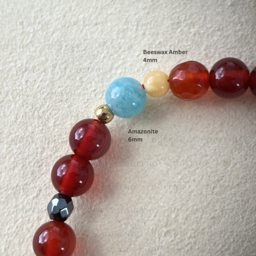 Dufeng – Scarlet Eclat Carnelian Crystal Bracelet