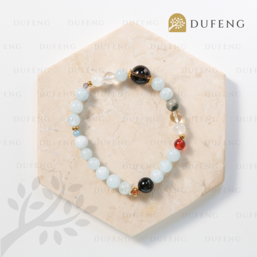 Dufeng – Celestra Harmony Aquamarine Crystal Bracelet
