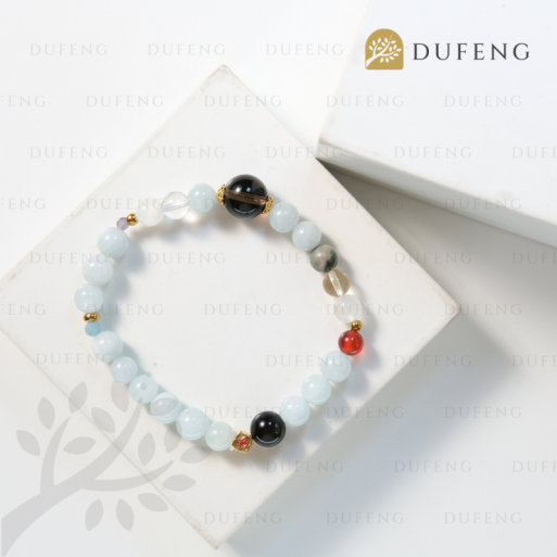 Dufeng – Celestra Harmony Aquamarine Crystal Bracelet