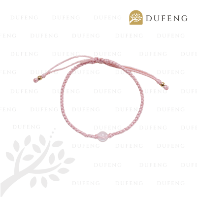 Dufeng - Soul Gem Thread Crystal Bracelet - Rose Quartz, 17-19cm