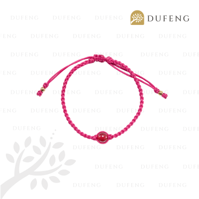 Dufeng - Soul Gem Thread Crystal Bracelet - Carnelian, 17-19cm