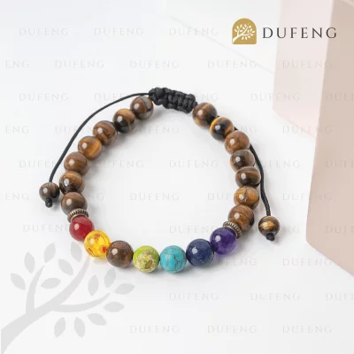Gelang Healing Crystal 7 Cakra Tiger's Eye
