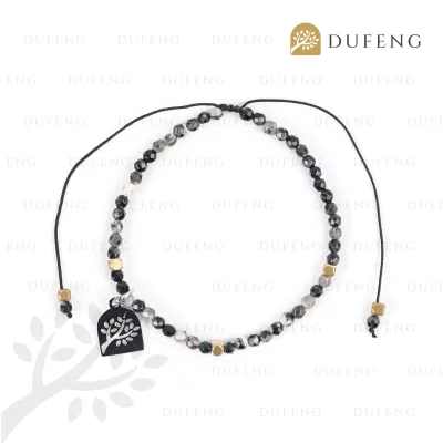 Gelang Batu Mix Grey Marbles Keberuntungan 3mm
