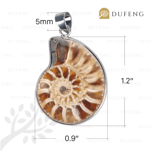 Liontin fosil ammonite 3