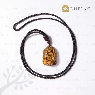 Tiger's Eye Dragon Turtle Necklace