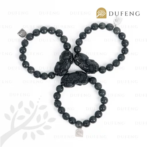 gelang pixiu black obsidian
