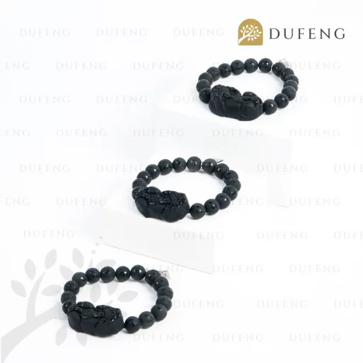 gelang pixiu black obsidian