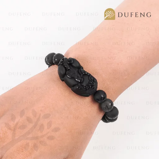 gelang pixiu black obsidian