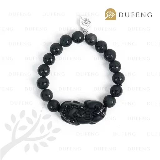 Gelang Keberuntungan Pixiu Black Obsidian