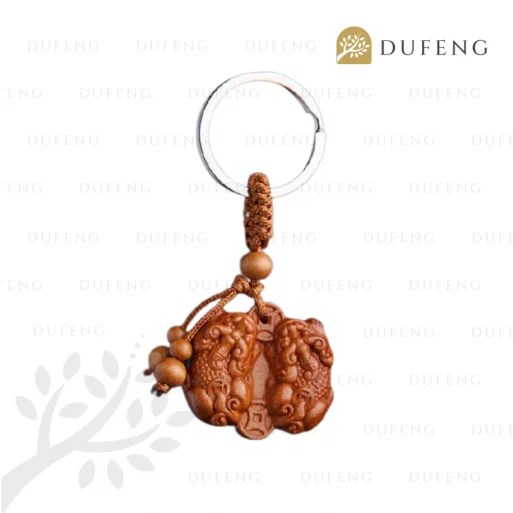 gantungan kunci kayu dua pixiu