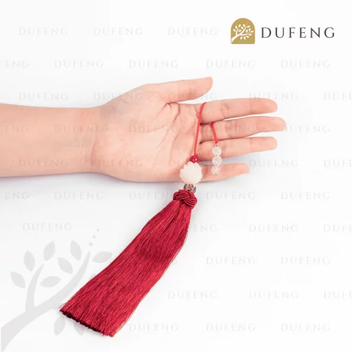Lucky White Lotus with Tassel