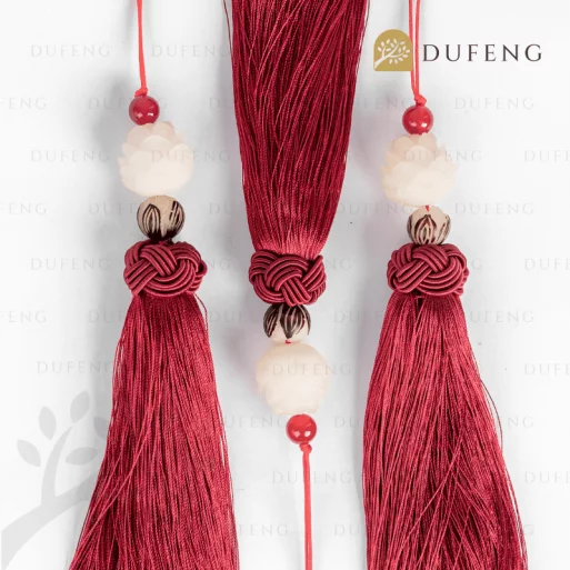Lucky White Lotus with Tassel