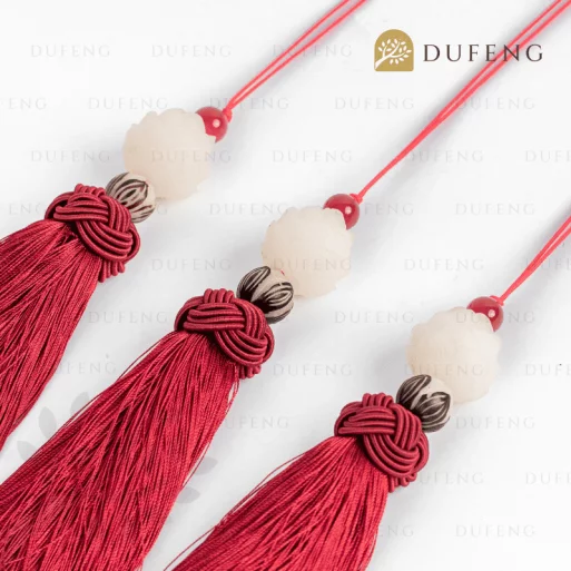Lucky White Lotus with Tassel