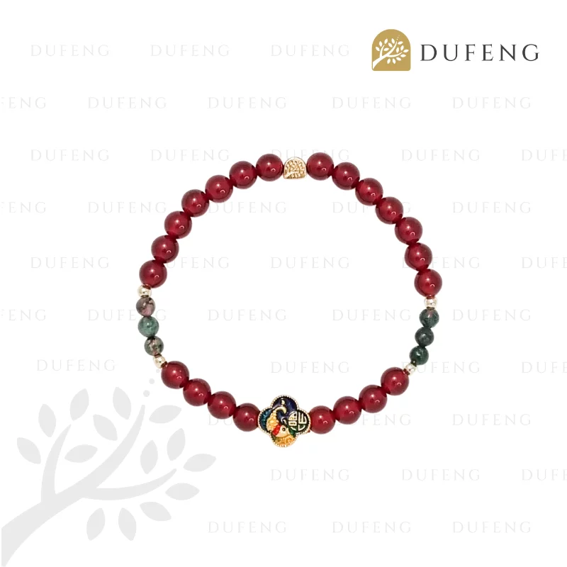 Lucky Fu Koi Carnelian Bracelet
