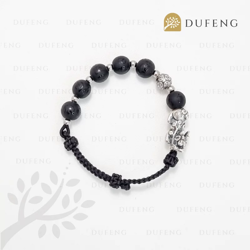 Prosperity Blessed Obsidian Pixiu Bracelet