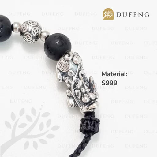 Prosperity Blessed Obsidian Pixiu Bracelet
