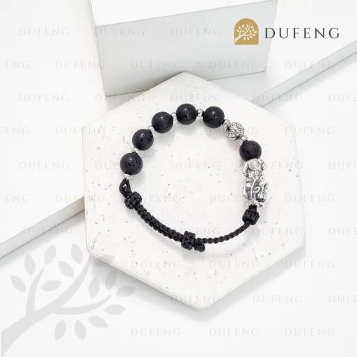 Prosperity Blessed Obsidian Pixiu Bracelet