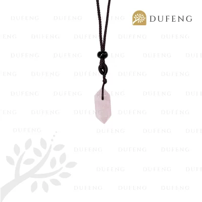 Dufeng - Pure Hex Crystal Necklace - Rose Quartz