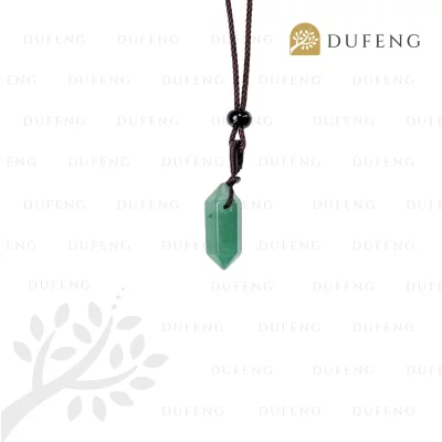 Dufeng - Pure Hex Crystal Necklace - Green Aventurine