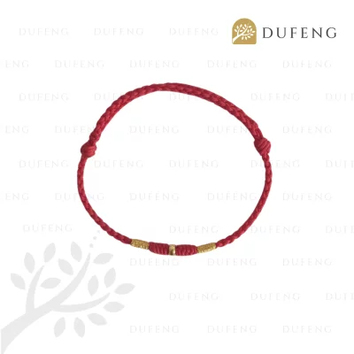 Dufeng - Heavenly Luck Tibet Bracelet - Red, 14-15cm