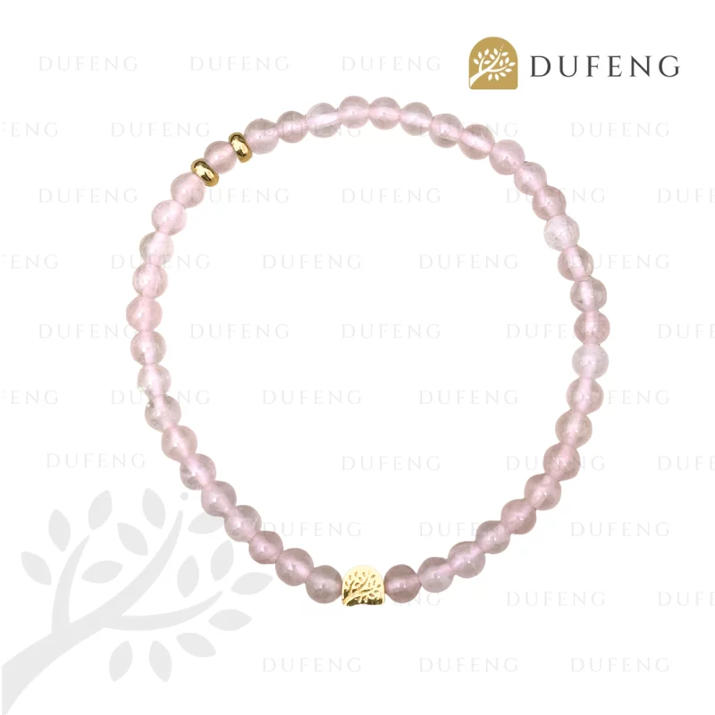 Dufeng - Love Connection Rose Quartz Bracelet