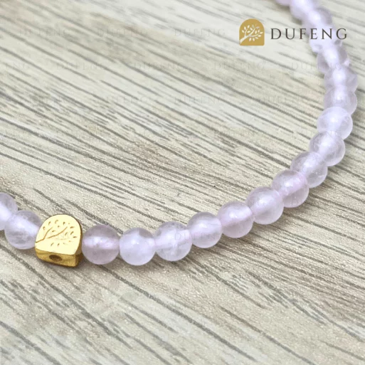 Dufeng – Love Connection Rose Quartz Bracelet