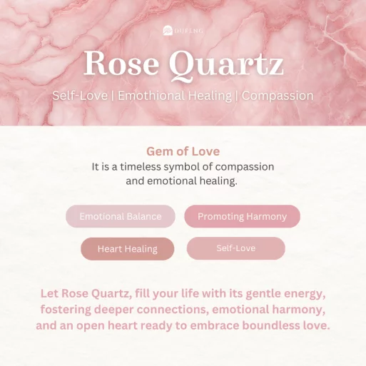 Dufeng – Love Connection Rose Quartz Bracelet