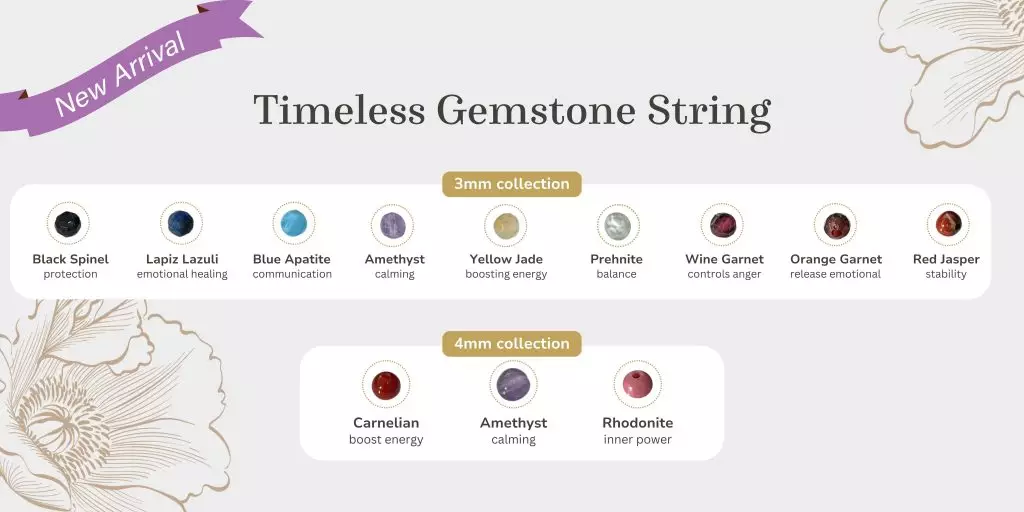 timeless gemstone string